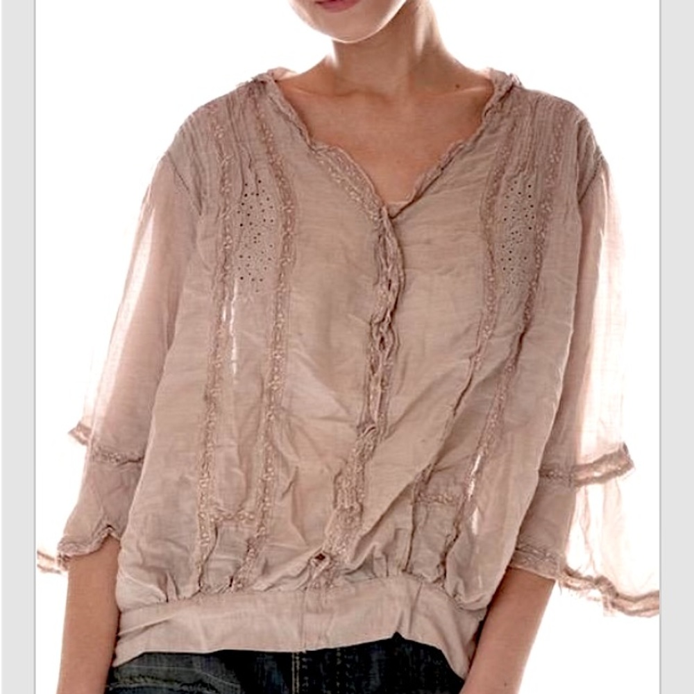 Magnolia Pearl silk broderie + lace touches, NWOT never worn **sold out**